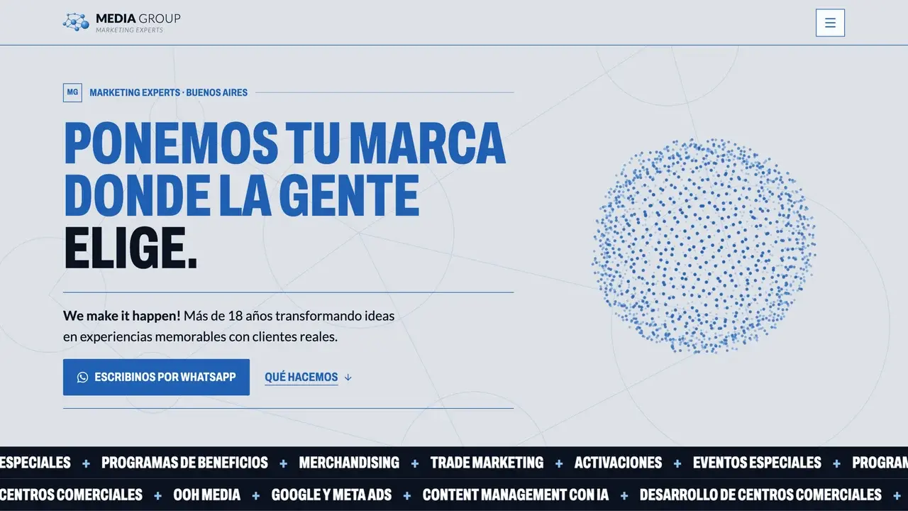 Captura de pantalla de Media Group